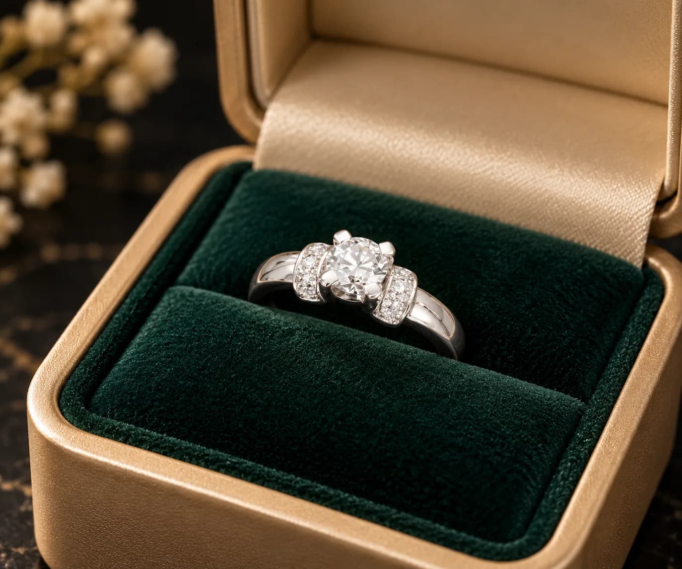 Seven Stone Diamond Ring UK, 9ct White Gold Seven Stone Diamond Ring